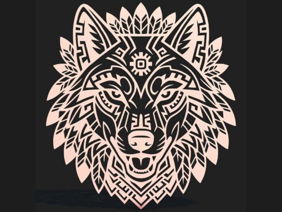 Aztec Wolf Head CNC Wall Art Design Graphics and Crafts Review