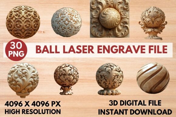 Ball Laser Engrave File Graphics for Modern Laser Engraving