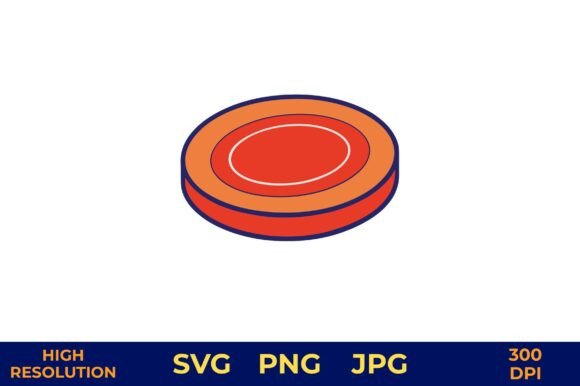 Frisbee in Motion with Bold Colorful Graphics and Illustrations