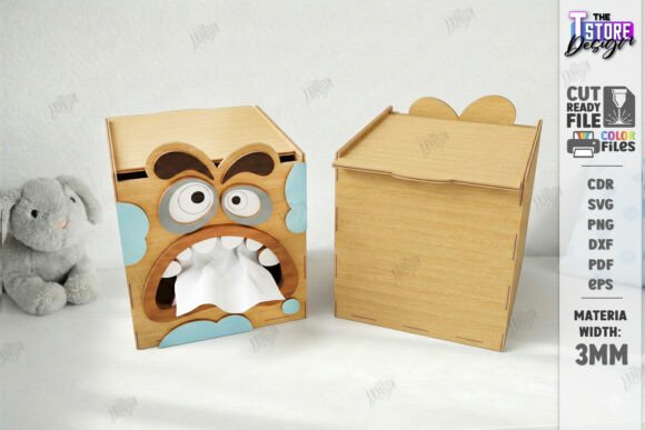 Funny Tissue Box Laser Cut Funny Monster: A Designer’s Review for Boxes and Laser Cutting Projects