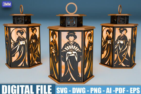 Geisha Lantern SVG Graphics and Crafts Review