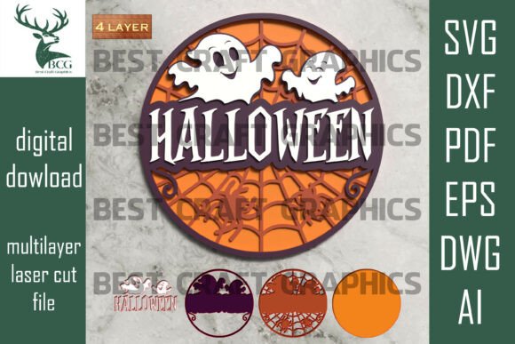 Halloween Ghost Sign Laser Cut