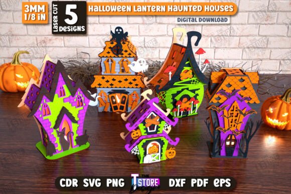 Halloween Lantern Haunted House Bundle Graphics and Crafts Review