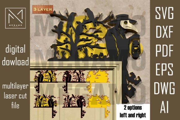 Halloween Scene SVG Bundle: Laser Cutting for Autumn Amp