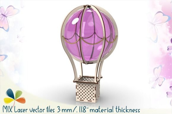 Hot Air Balloon Laser Cut Design 3D Review for Branding