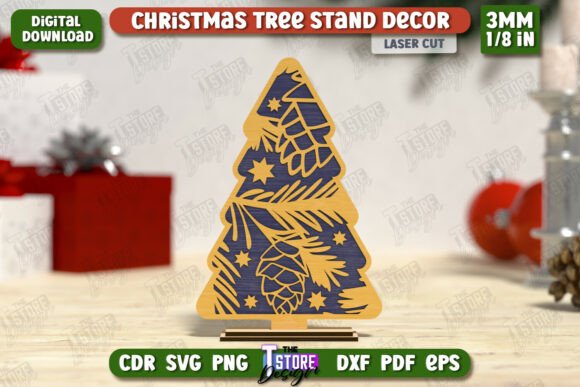 Layered Christmas Tree Laser Cut CNC Graphics