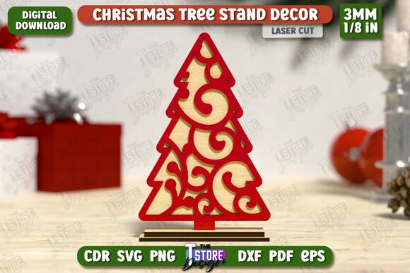 Layered Christmas Tree Laser Cut Holiday