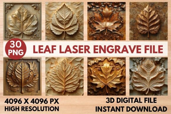 Leaf Laser Engrave File: Graphics for Laser Engraving
