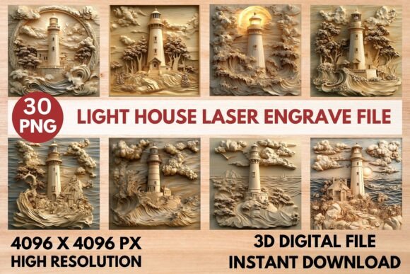 Light House Laser Engrave File Graphics Review