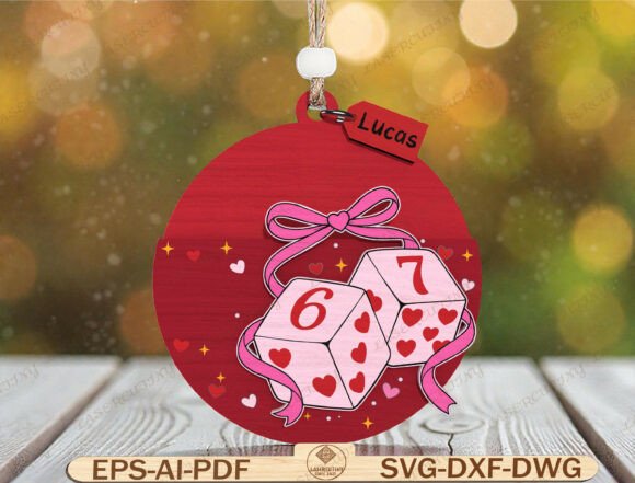 Lucky in Love Dice Ornament SVG Review