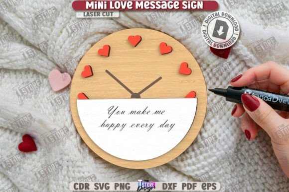 Mini Love Message Sign Laser Cut Notes for Valentine S Day