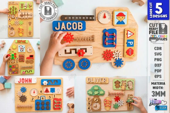 Personalized Busy Board Laser Cut Bundle for Toys Amp