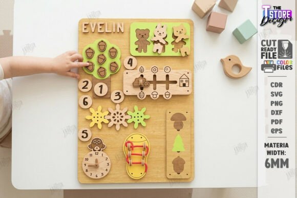 Personalized Busy Board Laser Cut CNC for Toys Amp