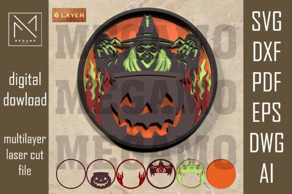 Witch Cauldron Halloween Sign SVG Review